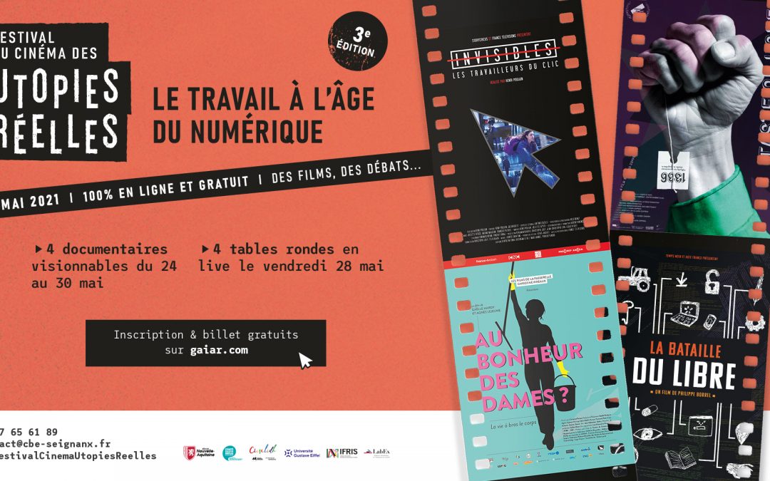 Festival du Cinéma des Utopies Réelles vendredi 28 mai 2021